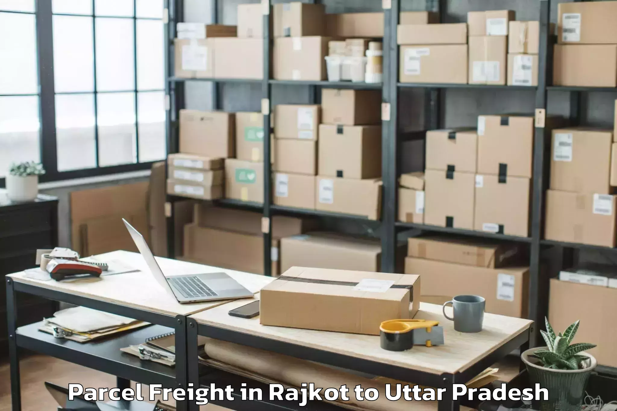 Get Rajkot to Auras Parcel Freight